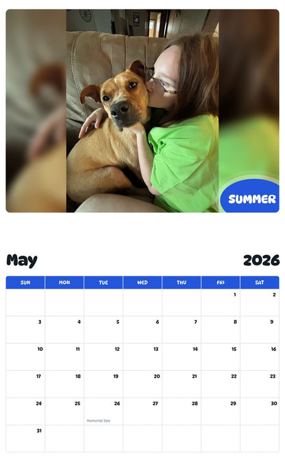 2026 - 2027 SUMMER - Pawidols Pet Calendar