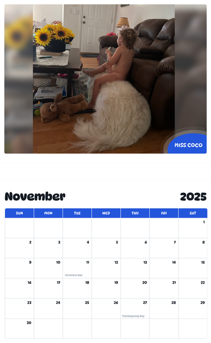 July 2025 - June 2026 Miss Coco - Pawidols Pet Calendar
