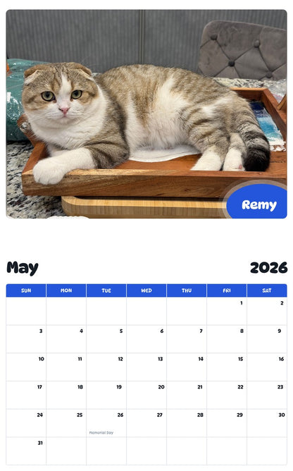 2026 - 2027 Remy - Pawidols Pet Calendar