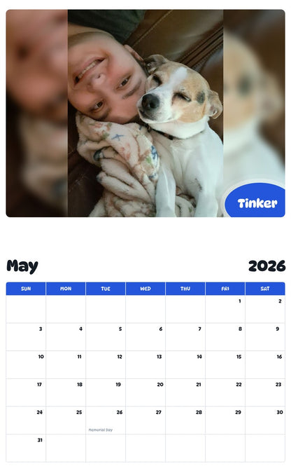 2026 - 2027 Tinker - Pawidols Pet Calendar