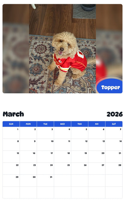 November 2025 - October 2026 Topper - Pawidols Pet Calendar