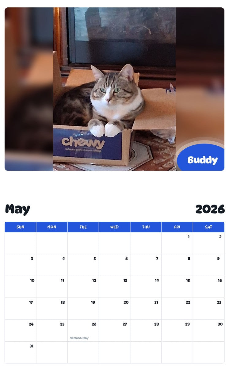 2026 - 2027 Buddy - Pawidols Pet Calendar