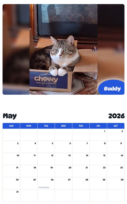 2026 - 2027 Buddy - Pawidols Pet Calendar