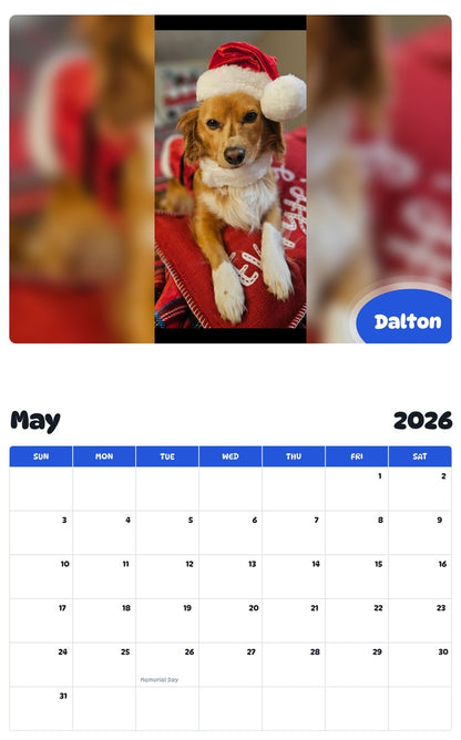 2026 - 2027 Dalton - Pawidols Pet Calendar