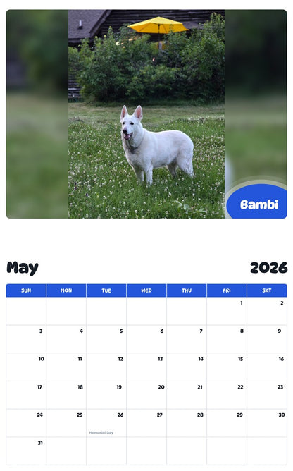 2026 - 2027 Bambi - Pawidols Pet Calendar
