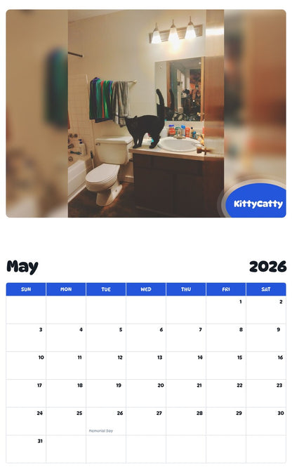 2026 - 2027 KittyCatty - Pawidols Pet Calendar