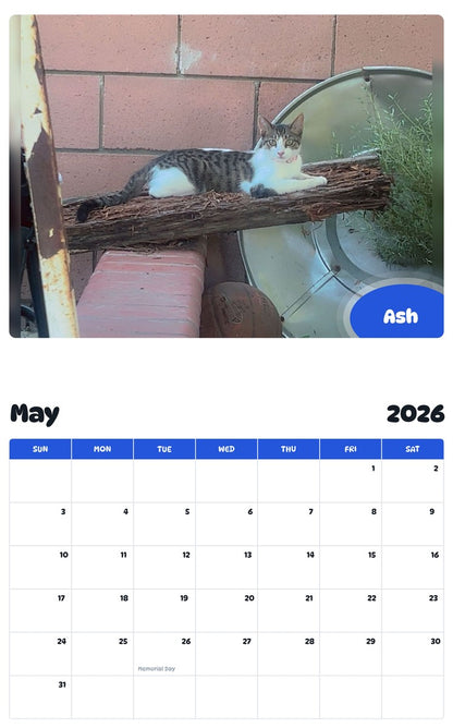 2026 - 2027 Ash - Pawidols Pet Calendar