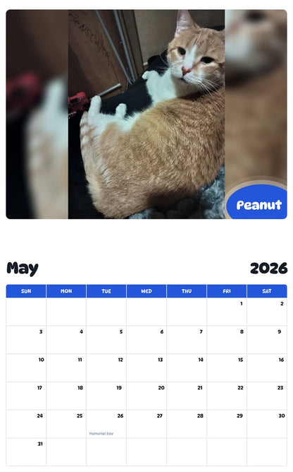 2026 - 2027 Peanut - Pawidols Pet Calendar