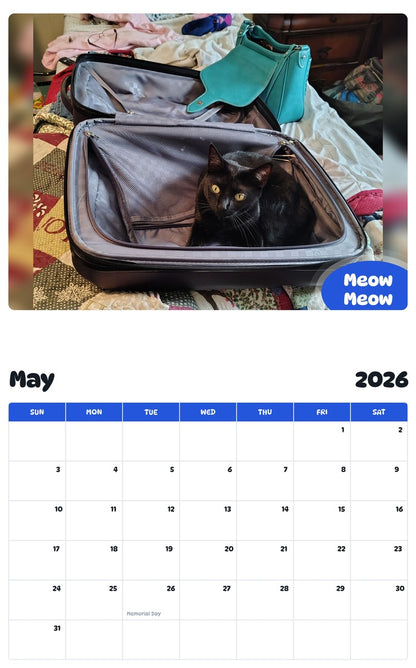 2026 - 2027 Meow Meow - Pawidols Pet Calendar