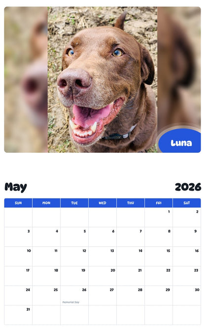 2026 - 2027 Luna - Pawidols Pet Calendar