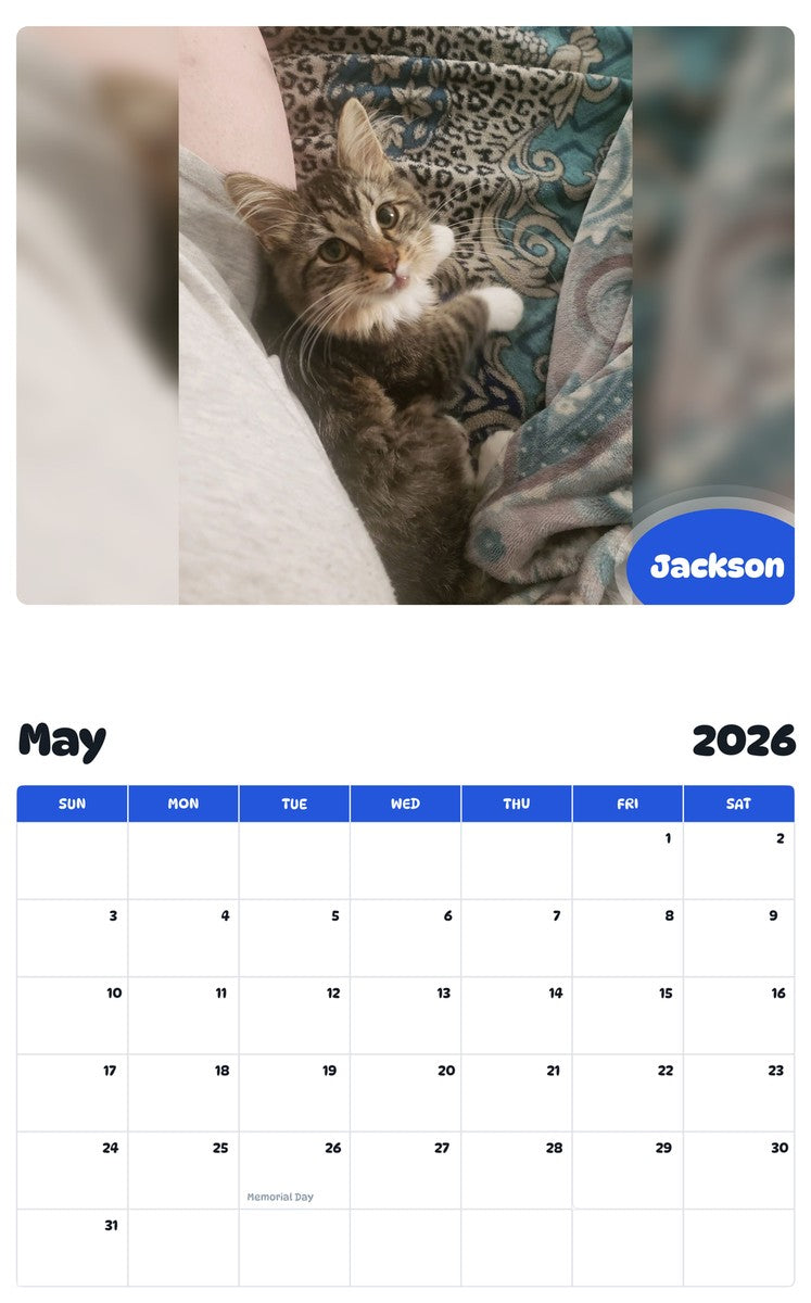 2026 - 2027 Jackson - Pawidols Pet Calendar