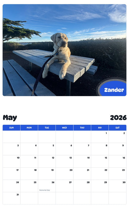 2026 - 2027 Zander - Pawidols Pet Calendar