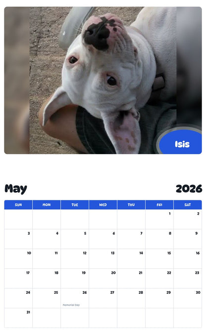 2026 - 2027 Isis - Pawidols Pet Calendar