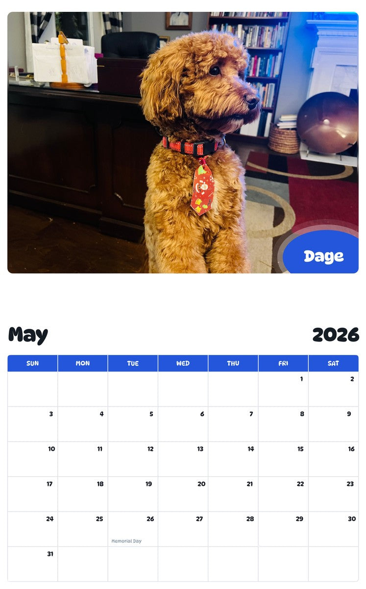 2026 - 2027 Dage - Pawidols Pet Calendar