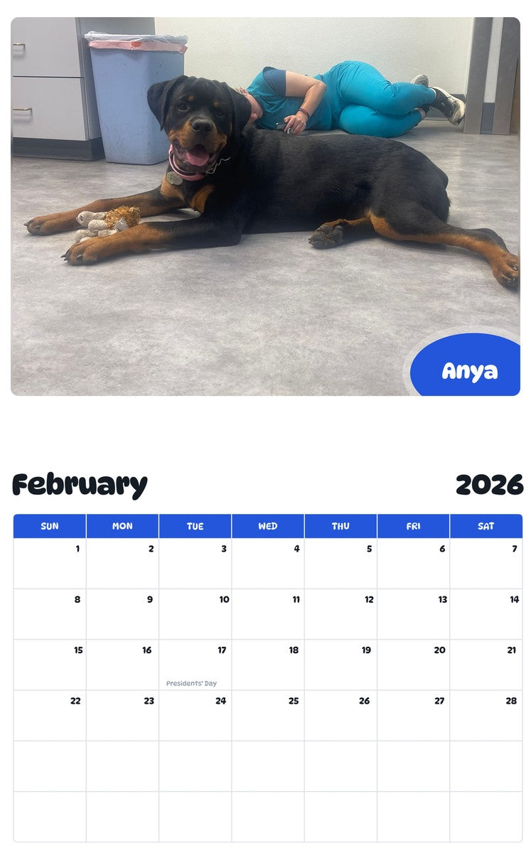October 2025 - September 2026 Anya - Pawidols Pet Calendar