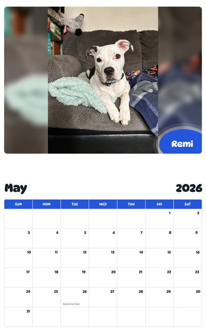 2026 - 2027 Remi - Pawidols Pet Calendar
