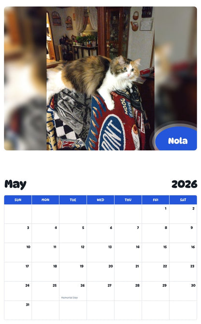 2026 - 2027 Nola - Pawidols Pet Calendar