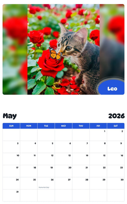 2026 - 2027 Leo - Pawidols Pet Calendar