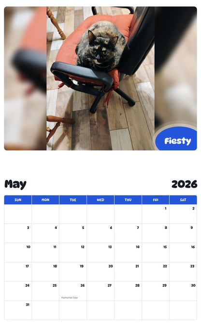 2026 - 2027 Fiesty - Pawidols Pet Calendar
