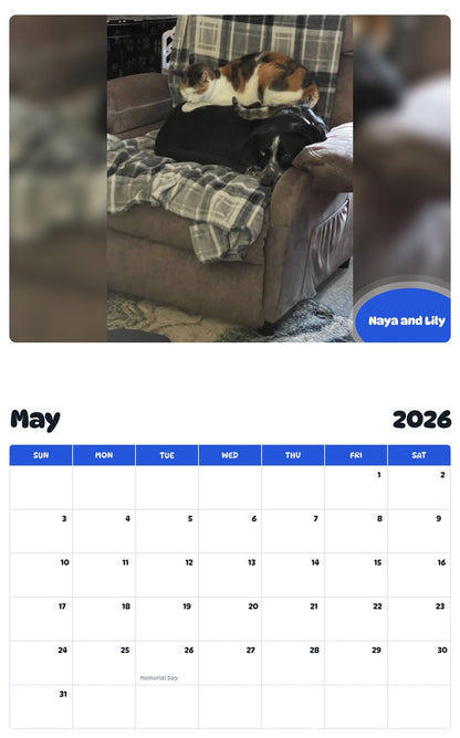 2026 - 2027 Naya and Lily - Pawidols Pet Calendar