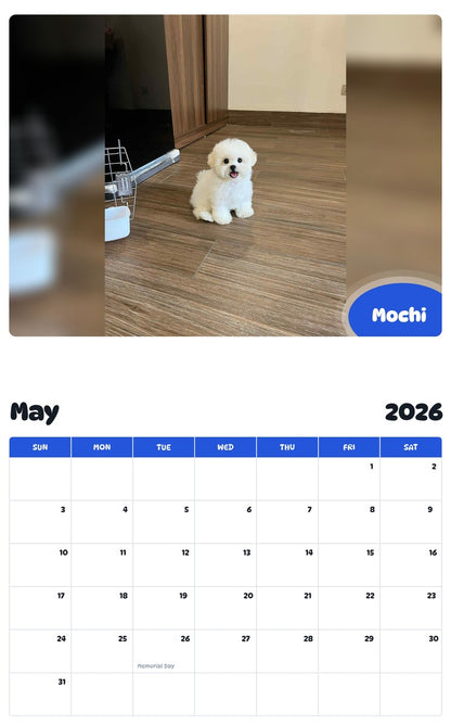 2026 - 2027 Mochi - Pawidols Pet Calendar