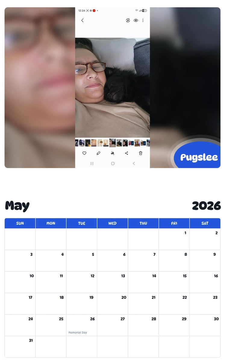 2026 - 2027 Pugslee - Pawidols Pet Calendar