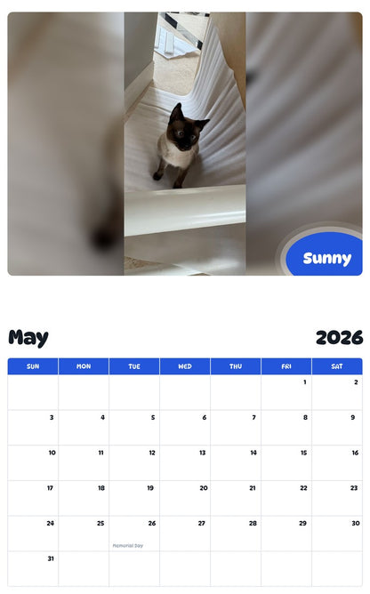2026 - 2027 Sunny - Pawidols Pet Calendar