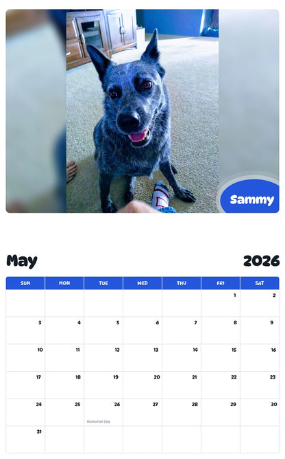 2026 - 2027 Sammy - Pawidols Pet Calendar