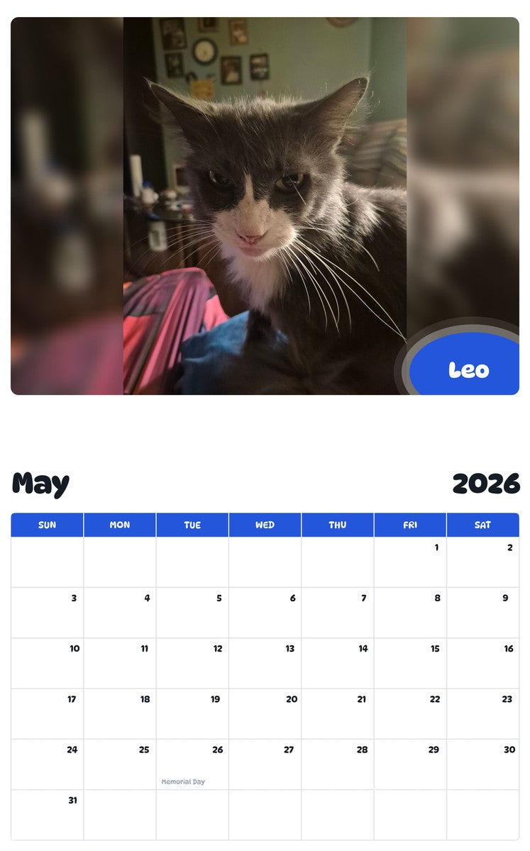 2026 - 2027 Leo - Pawidols Pet Calendar