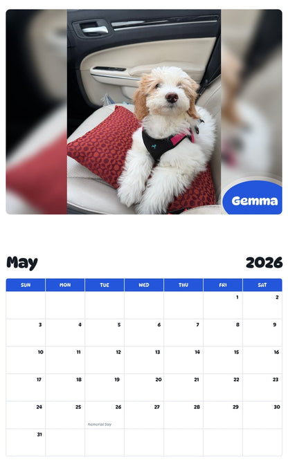 2026 - 2027 Gemma - Pawidols Pet Calendar