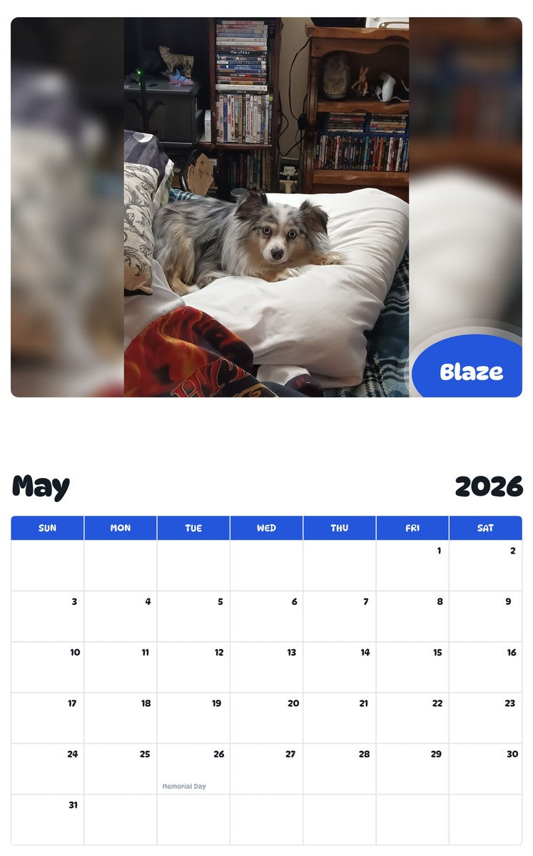 2026 - 2027 Blaze - Pawidols Pet Calendar