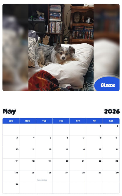 2026 - 2027 Blaze - Pawidols Pet Calendar