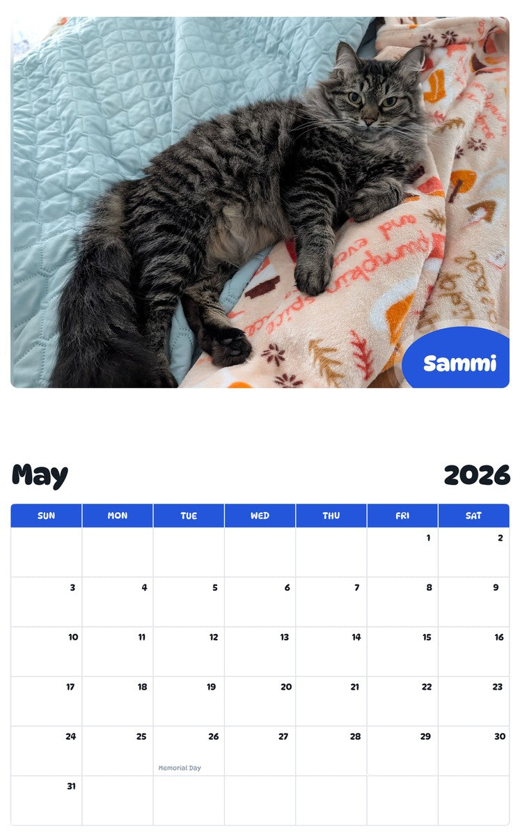 2026 - 2027 Sammi - Pawidols Pet Calendar