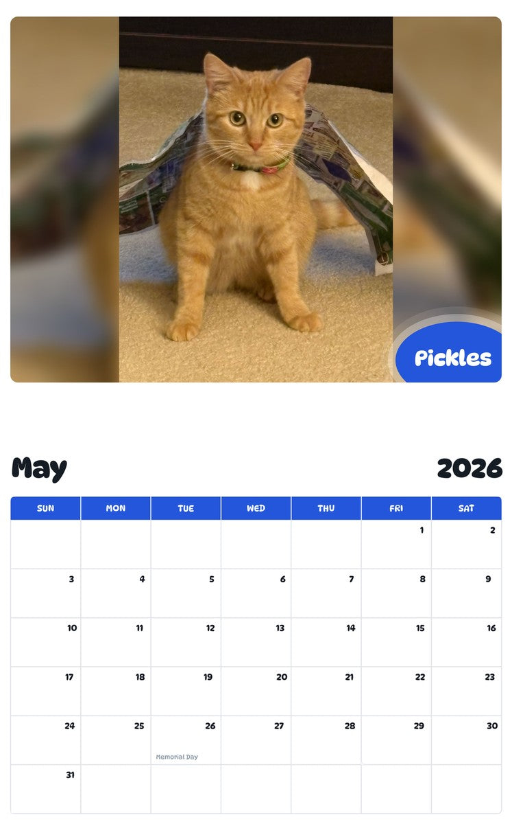 2026 - 2027 Pickles - Pawidols Pet Calendar