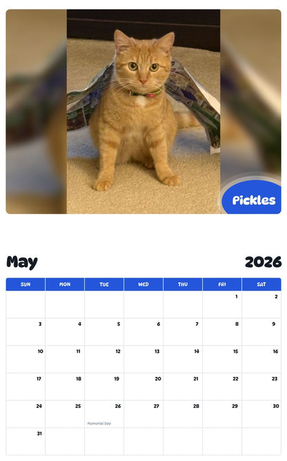 2026 - 2027 Pickles - Pawidols Pet Calendar