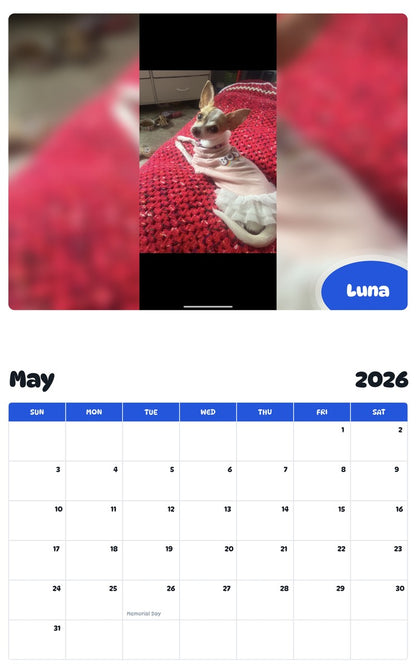 2026 - 2027 Luna - Pawidols Pet Calendar