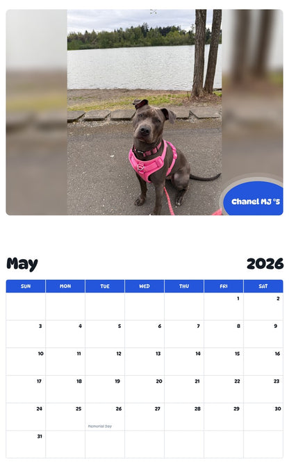 2026 - 2027 Chanel MJ °5 - Pawidols Pet Calendar