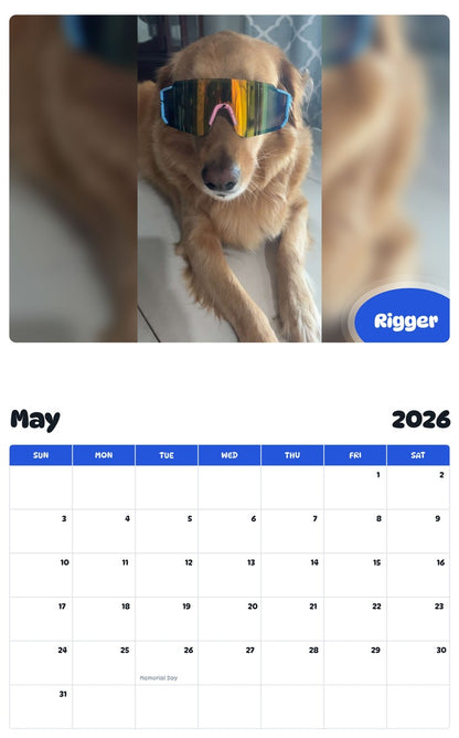 2026 - 2027 Rigger - Pawidols Pet Calendar