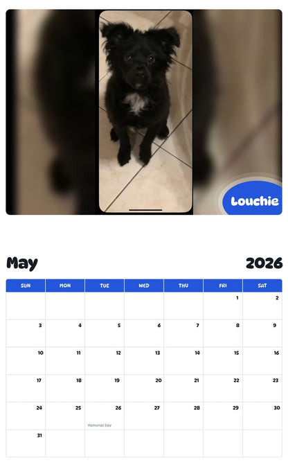 2026 - 2027 Louchie - Pawidols Pet Calendar