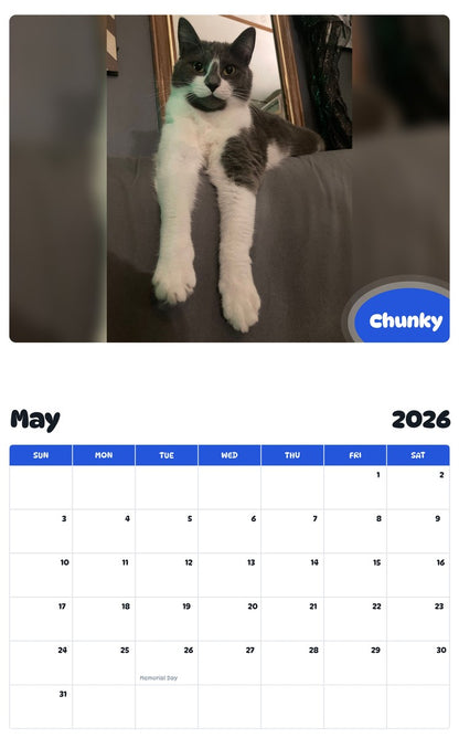 2026 - 2027 Chunky - Pawidols Pet Calendar