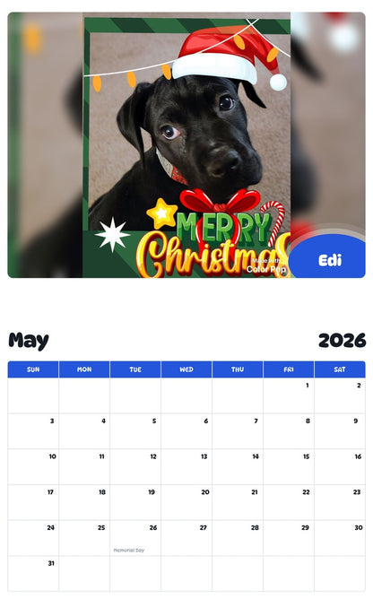 2026 - 2027 Edi - Pawidols Pet Calendar