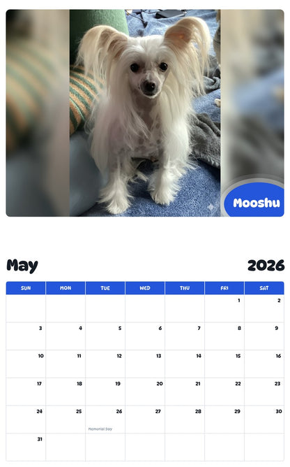 2026 - 2027 Mooshu - Pawidols Pet Calendar