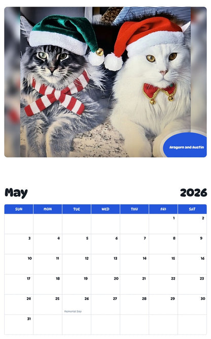 2026 - 2027 Aragorn and Austin - Pawidols Pet Calendar