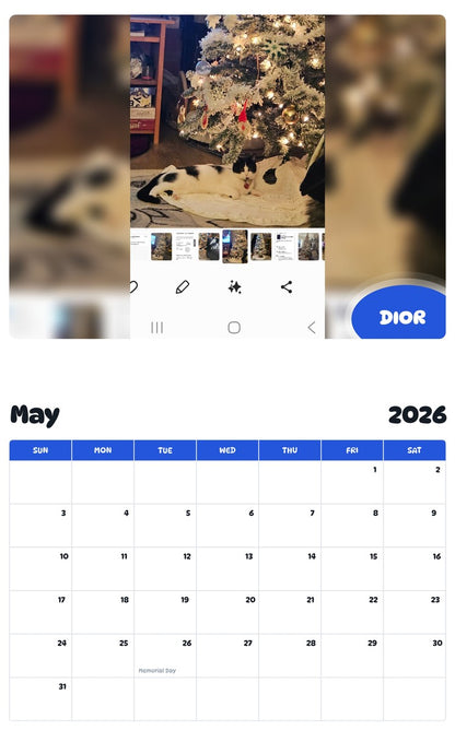 2026 - 2027 DIOR - Pawidols Pet Calendar