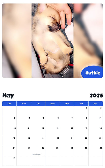 2026 - 2027 Ruthie - Pawidols Pet Calendar