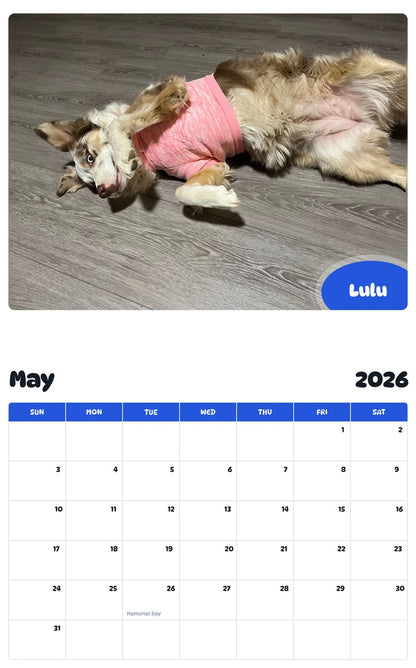 2026 - 2027 Lulu - Pawidols Pet Calendar