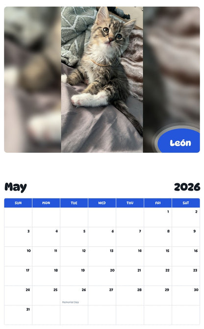 2026 - 2027 León - Pawidols Pet Calendar