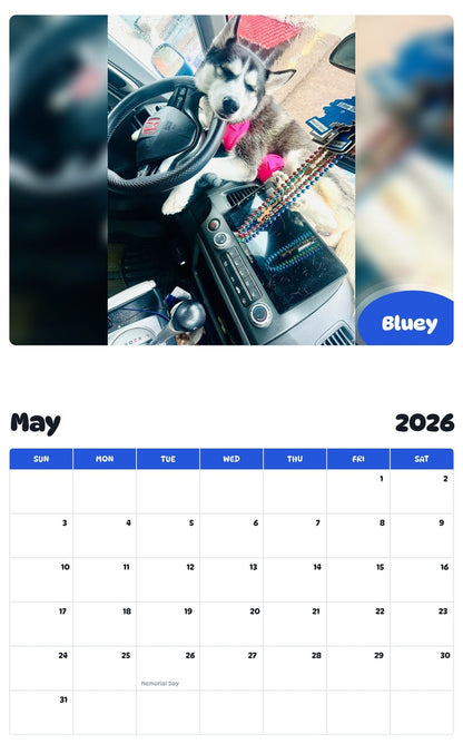 2026 - 2027 Bluey - Pawidols Pet Calendar