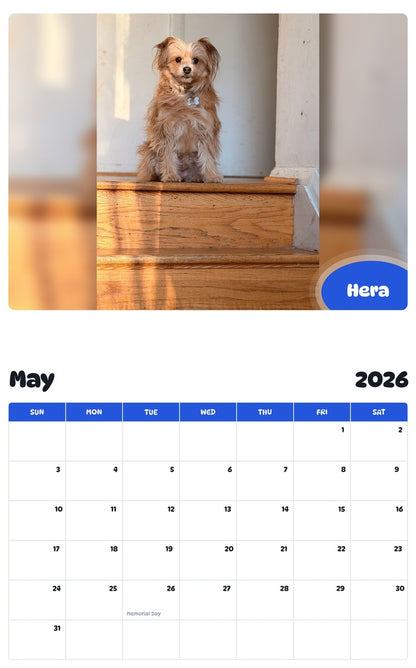 2026 - 2027 Hera - Pawidols Pet Calendar