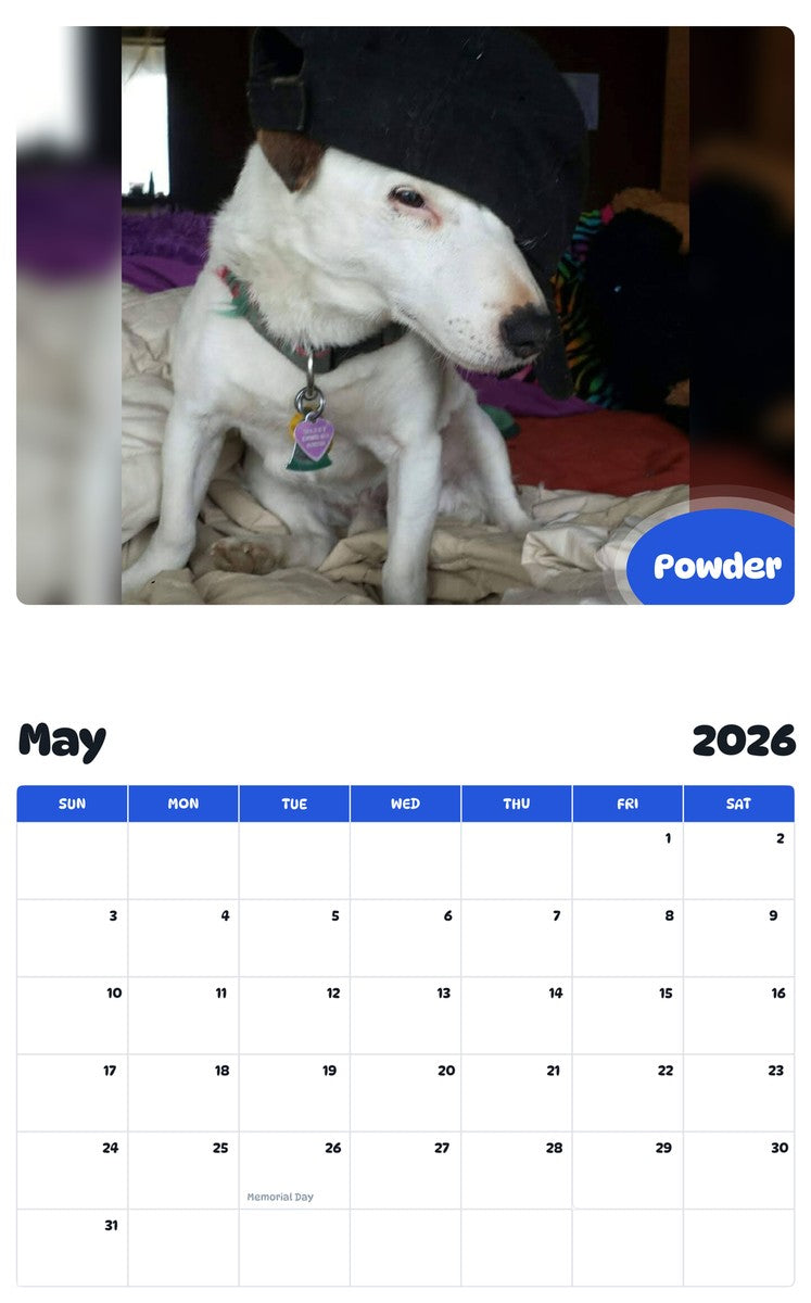 2026 - 2027 Powder - Pawidols Pet Calendar